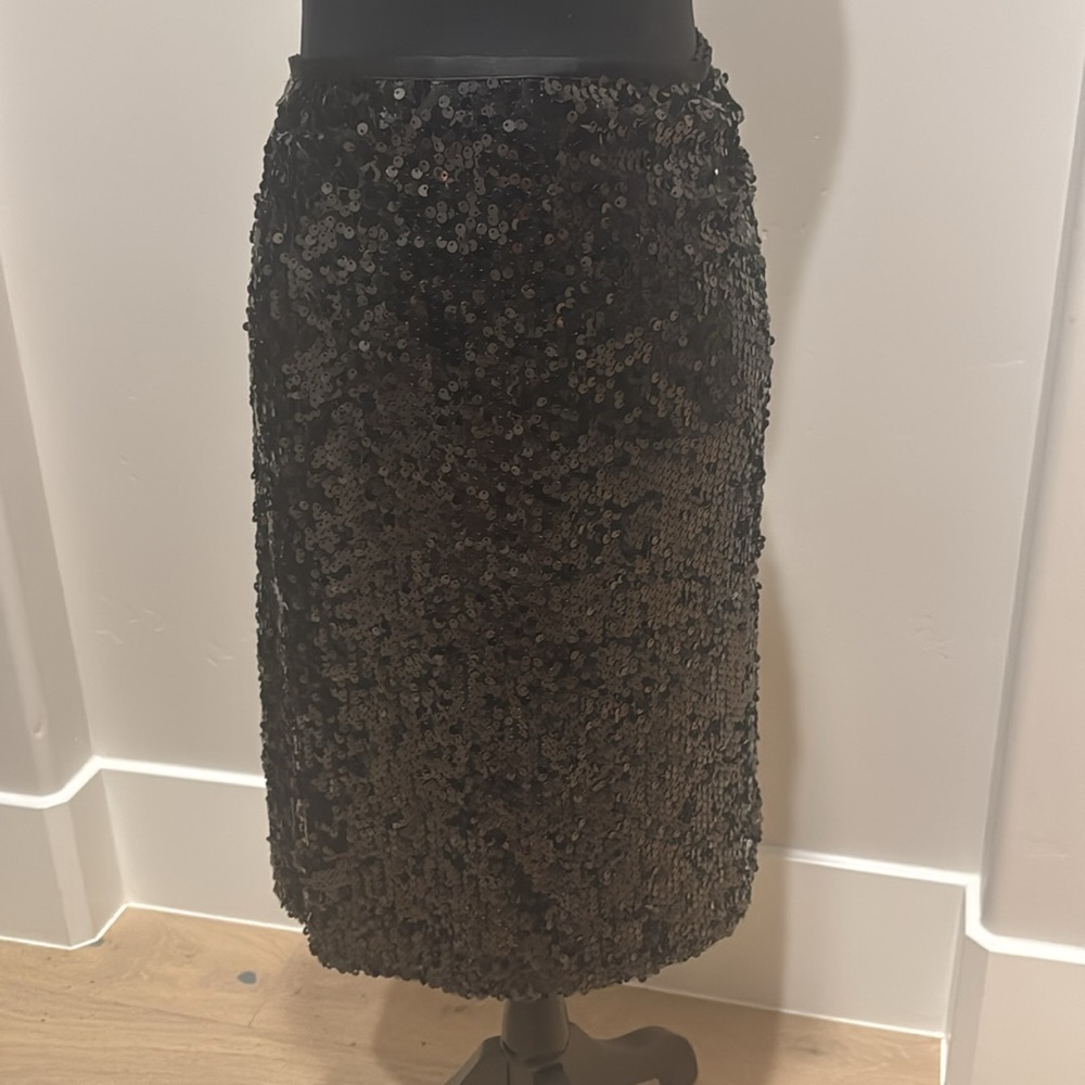 Calvin Klein Shimmering Black Sequin Skirt